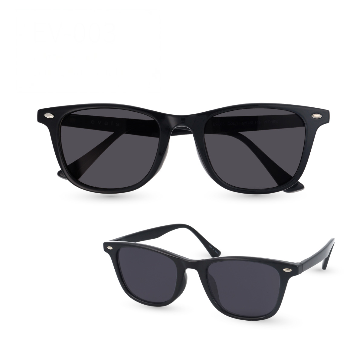 evais | 偏光サングラス | ボストン ウェリントン スクエアの通販情報